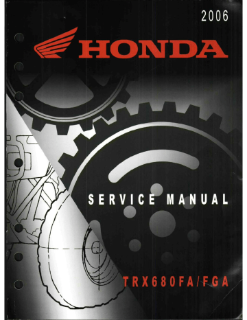 Honda 2006 TRX680FA, TRX680FA, TRX680FGA Service Manual | Manualzz