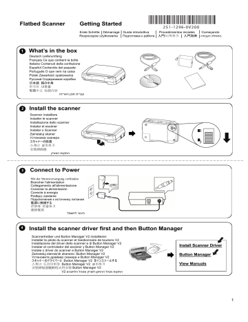 Avision IDA6 Flatbed Scanner Quick guide | Manualzz