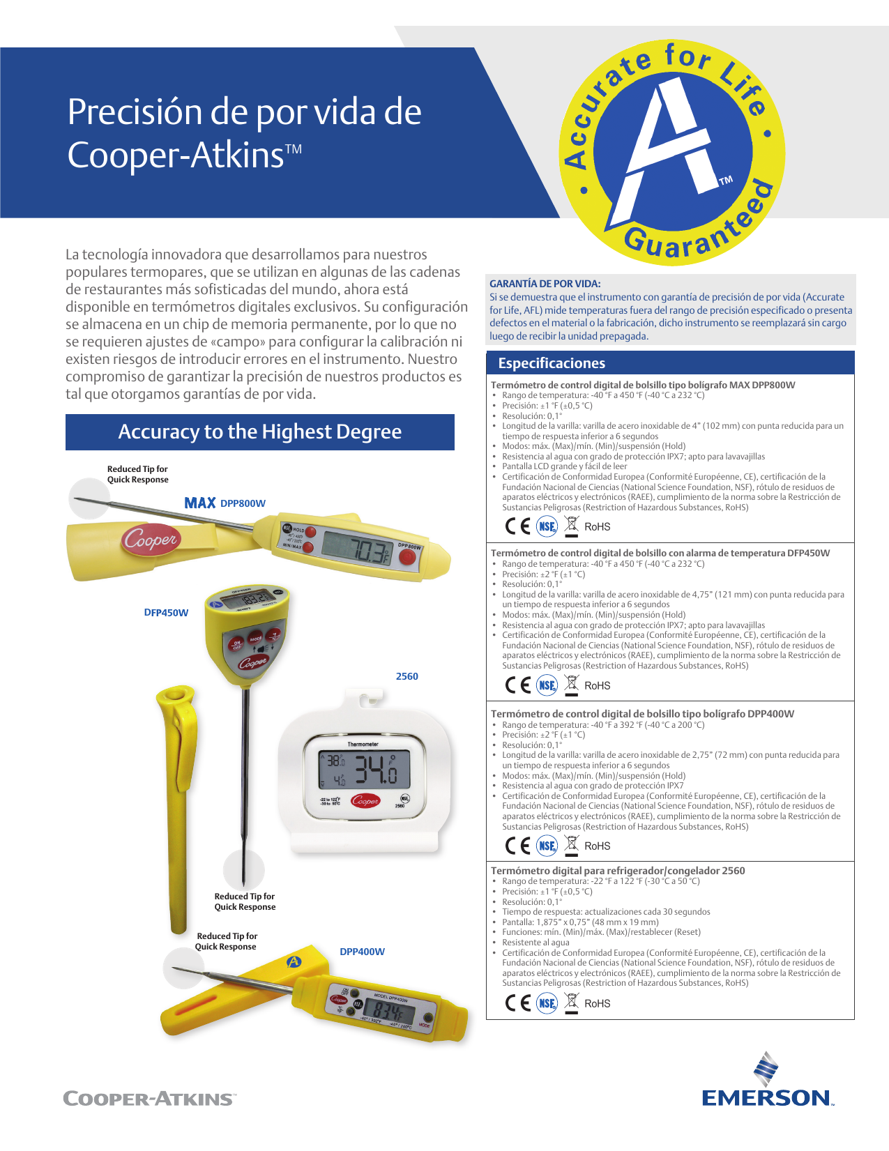 Cooper Atkins 2560 Digital Refrigerator / Freezer Thermometer