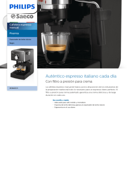 Saeco HD8423/11 - Manual de usuario | manualzz.com