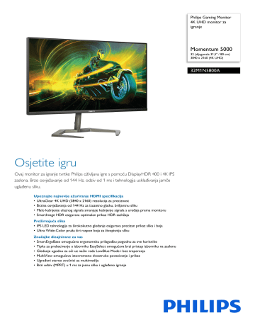 Philips 32M1N5800A/00 Gaming Monitor 4K UHD monitor za igranje Product ...