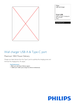 Philips DLP4317CW/97 USB wall charger Product datasheet
