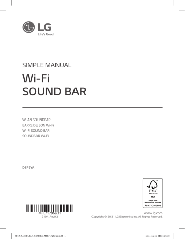 LG Simple Wi-Fi Sound Bar User Manual | Manualzz