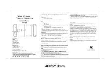 OREST Keen Wireless Charging Desk Clock Instruction manual | Manualzz