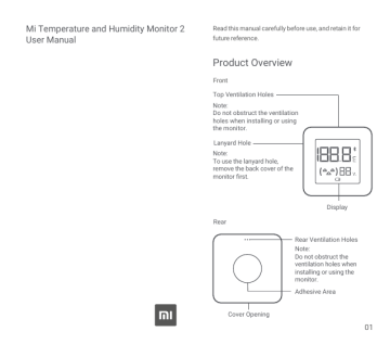 Mi Temperature and Humidity Monitor 2 User Manual | Manualzz