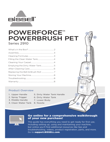 Bissell Powerforce Powerbrush Pet Instructions | Manualzz