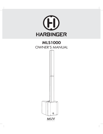 HARBINGER MLS1000 Active Speaker Owner’s Manual | Manualzz