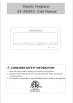 JINLLY EF-2050FU Electric Fireplace User Manual