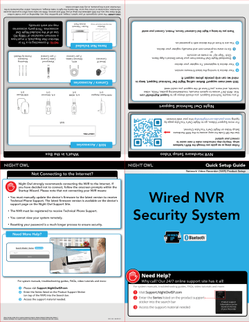 NIGHT OWL NVR-BTN8-8 Wired NVR Security System Installation Guide