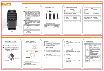 eTera T780 Push to Talk POC Radio User Manual | Manualzz