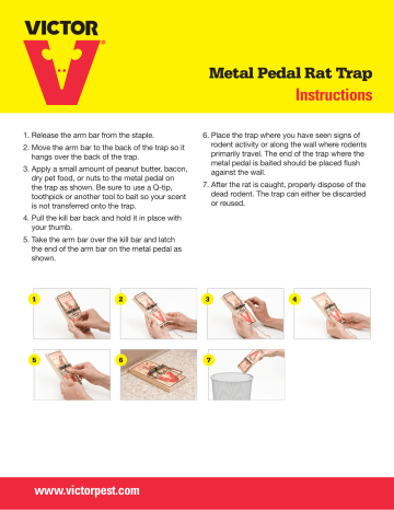 VICTOR M201 Metal Pedal Rat Trap Instructions | Manualzz