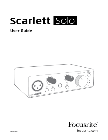 HARDWARE FEATURES. Focusrite Scarlett Solo | Manualzz