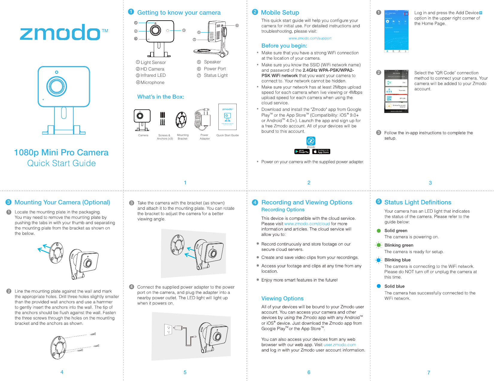 Zmodo mini best sale wifi camera manual