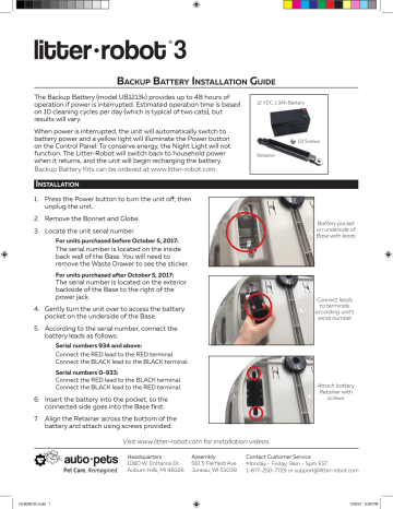 litter robot 3 serial number