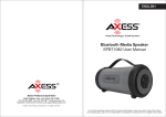 Axess SPBT1082 Bluetooth Media Speaker User Manual