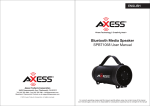 Axess SPBT1058 Bluetooth Media Speaker User Manual