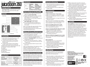 Juice Boom 360º Instruction manual | Manualzz