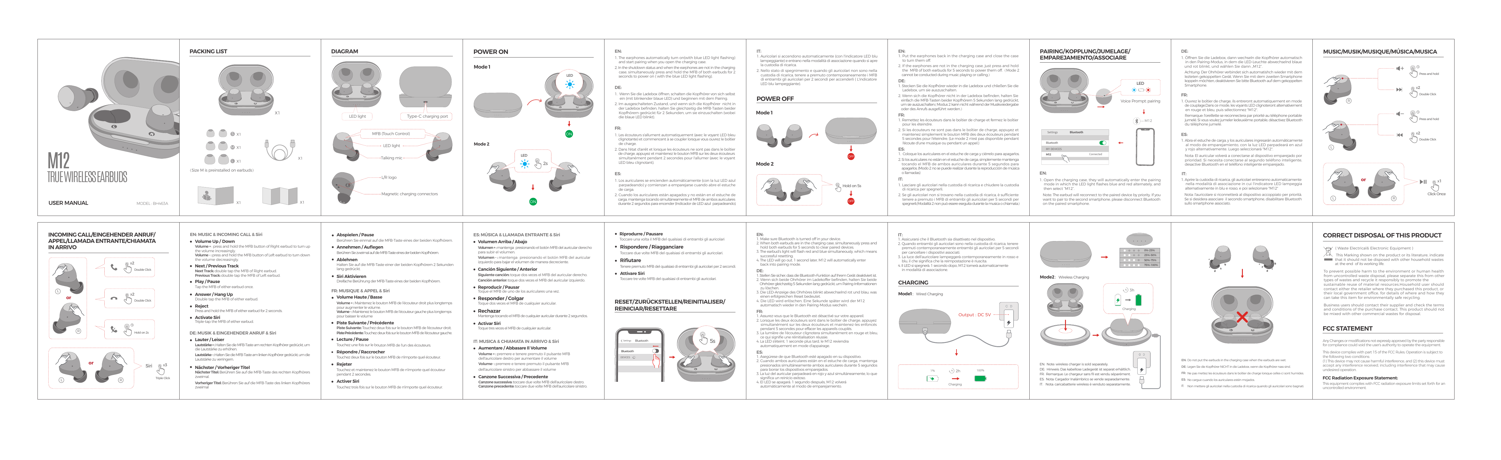 MPow BH463A M12 True Wireless Earbuds User Manual Manualzz