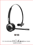 WillFul M98 Bluetooth Wireless Headset User Manual
