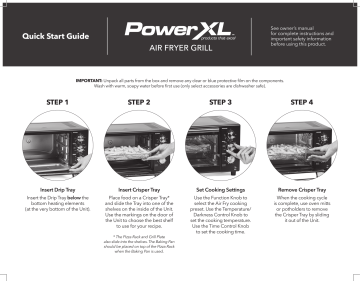 PowerXL AFG_B-AFO-002G Air Fryer Grill User Guide | Manualzz