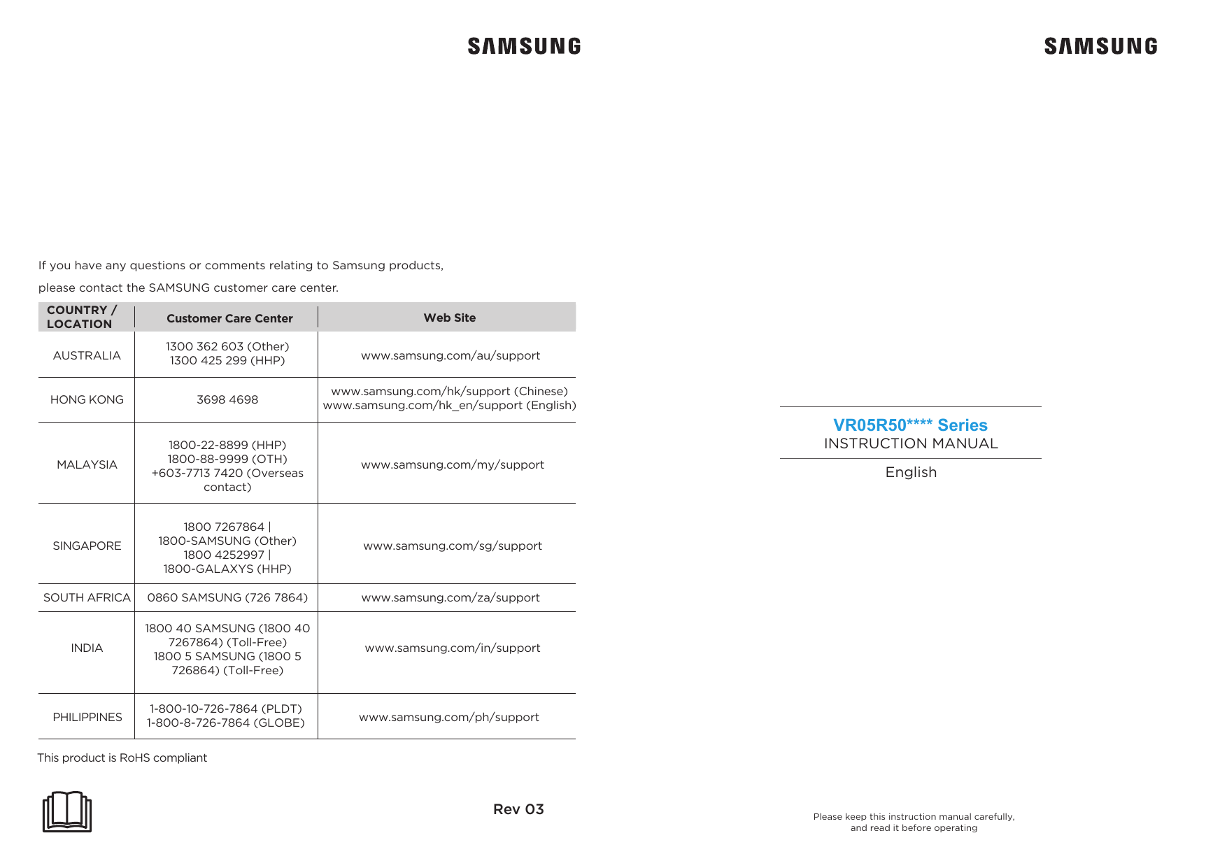 samsung vr05r503pwk