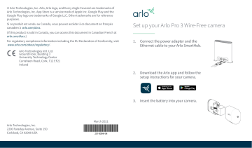 Arlo Pro 3 Wire-Free camera User Guide | Manualzz