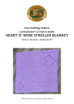 Lion Brand Heart O&rsquo; Mine Stroller Blanket M20256 NT Instructions