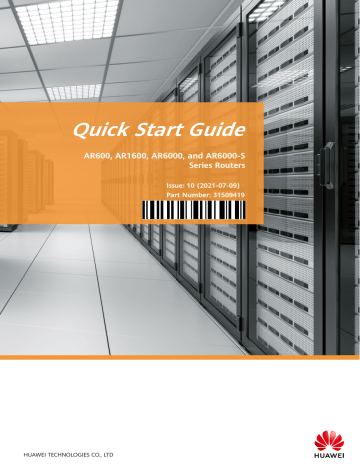Huawei AR600 Series Routers User Guide | Manualzz