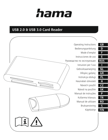 Hama 00200132 USB 2.0 and USB 3.0 Card Reader instruction manual | Manualzz