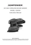 Empower CDS326 24V Cordless Mouse Sander Instruction manual