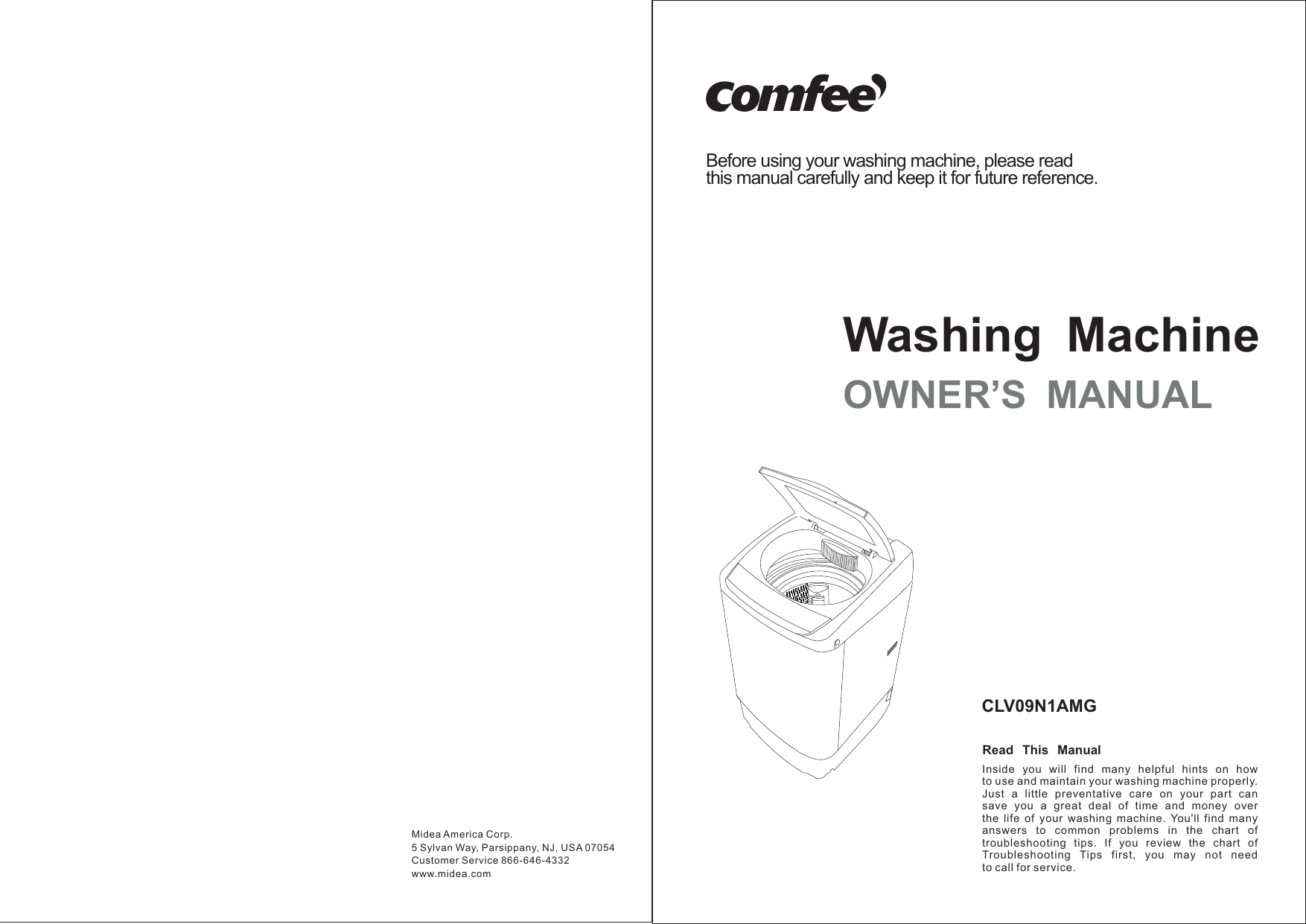 COMFEE' Portable Washing Machine 0.9 cu.ft Review & User Manual