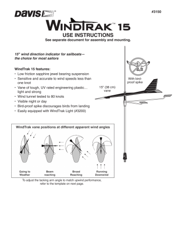 DAVIS 3150 Windex 15 Wind Direction Indicator Instructions | Manualzz