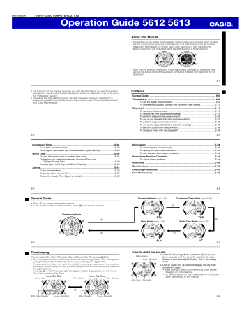 Casio 5612 G-Shock Smart Watch User Guide | Manualzz