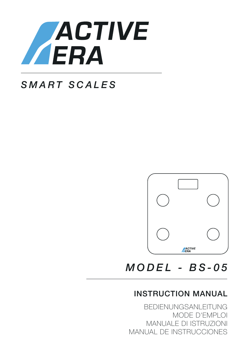 Active Era BS-05 Ultra-Slim Smart Digital Scale instruction manual