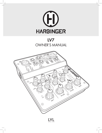 HARBINGER LV7 Owner’s Manual | Manualzz