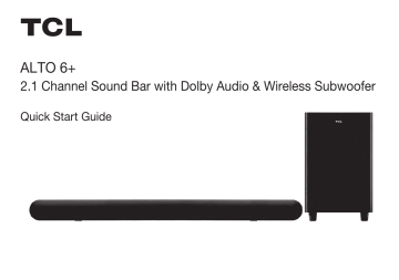 TCL TS6110 ALTO 6+ 2.1 Channel Soundbar User Guide | Manualzz