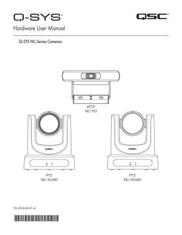 QSC Q-SYS NC Series Conference Camera User Manual | Manualzz