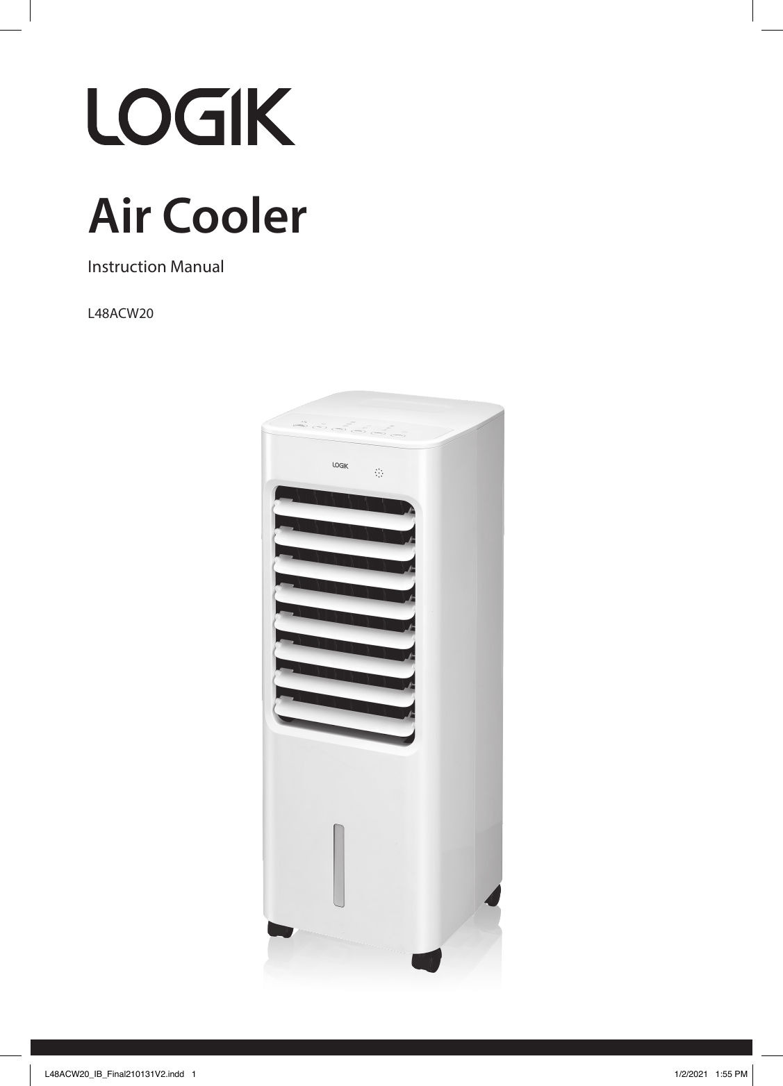 LOGIK L48ACW20 Air Cooler Instruction 