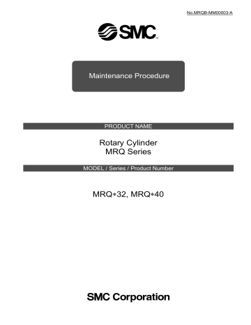 SMC MRQ Series MRQBS32 Rotary Cylinder Instruction Manual | Manualzz