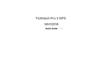 Mobvoi WH12018 TicWatch Pro 3 GPS SmartWatch User Guide | Manualzz