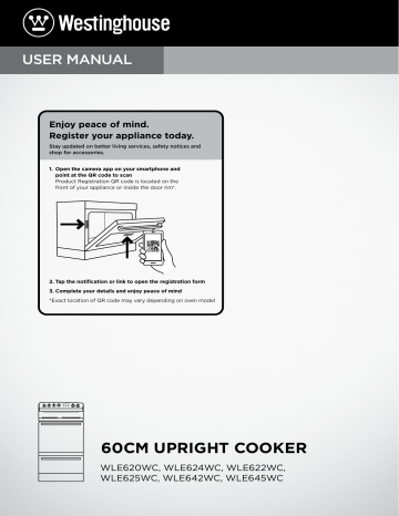 Westinghouse 60cm Upright Cooker User Manual | Manualzz