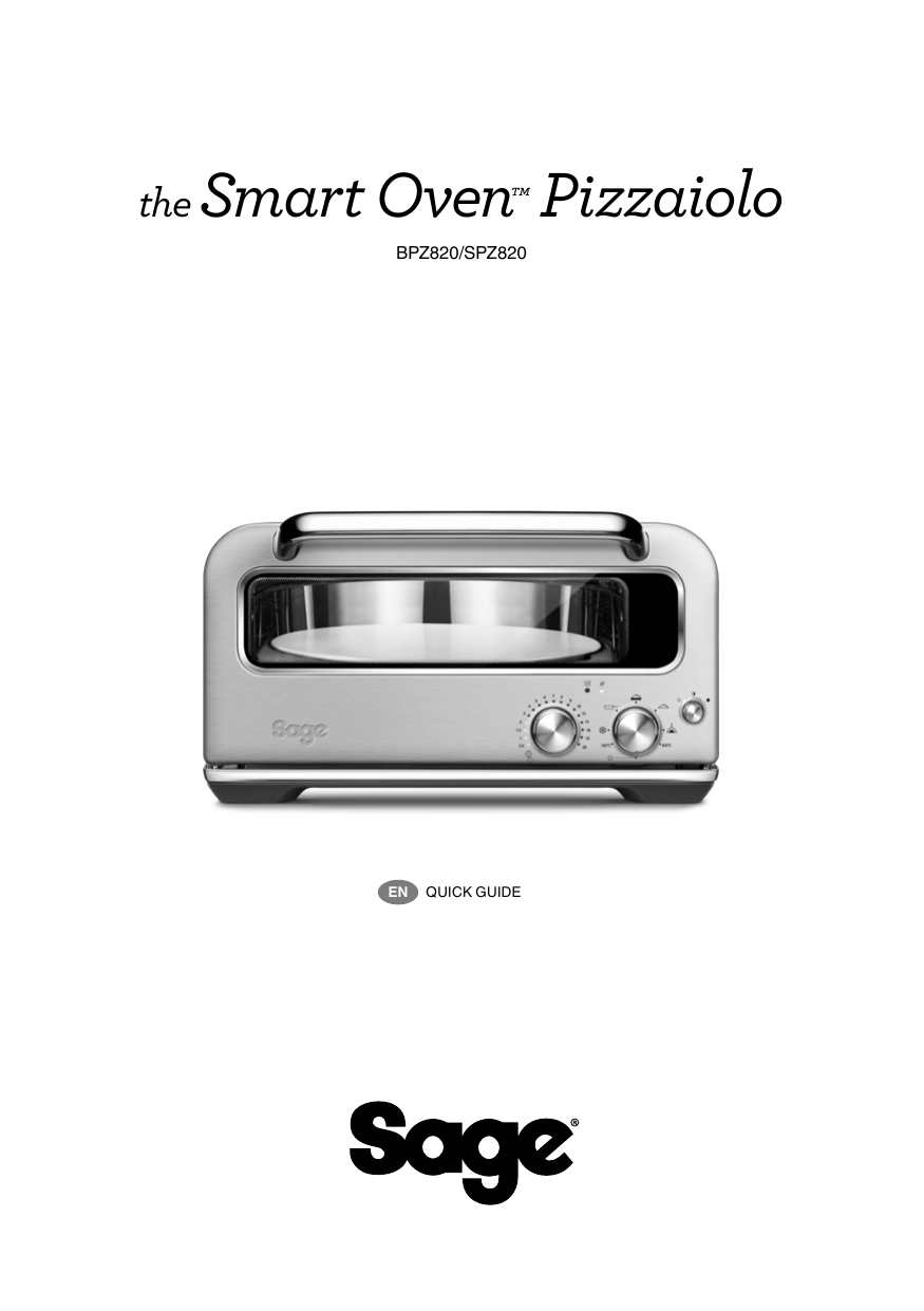 Sage BPZ820/SPZ820 Smart Oven Pizzaiolo 