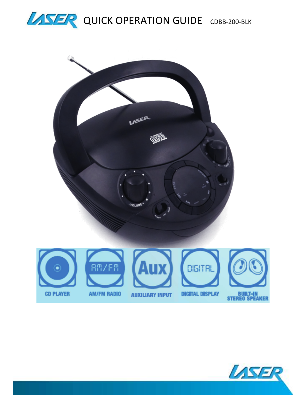 Laser CDBB200BLK CD Boombox User Guide Manualzz, 42 OFF