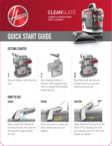 Hoover CleanSlate Pet Carpet & Upholstery Spot Cleaner Visit User