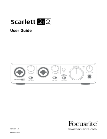 OVERVIEW. Focusrite SCARLETT 2I2 | Manualzz