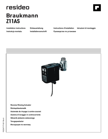 resideo Braukmann Z11AS Инструкция по установке | Manualzz