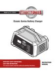 MOTOMOASTER 011-1976-6 Classic Series Battery Charger Instruction manual