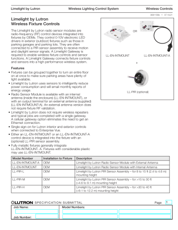 Lutron Wireless Fixture Controls User Manual | Manualzz