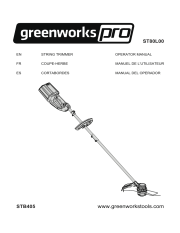 Greenworks Pro V Trimmer Manual