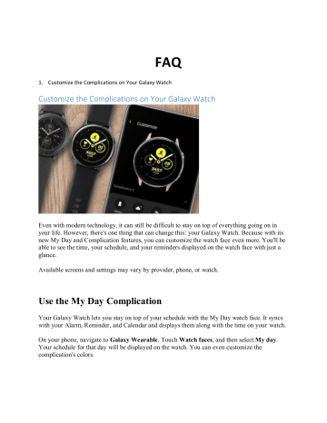 Samsung Galaxy Watch User Manual | Manualzz